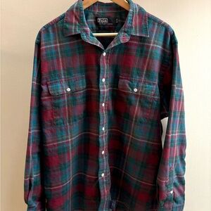 Polo Ralph Lauren VTG 90s plaid button-up shirt XL